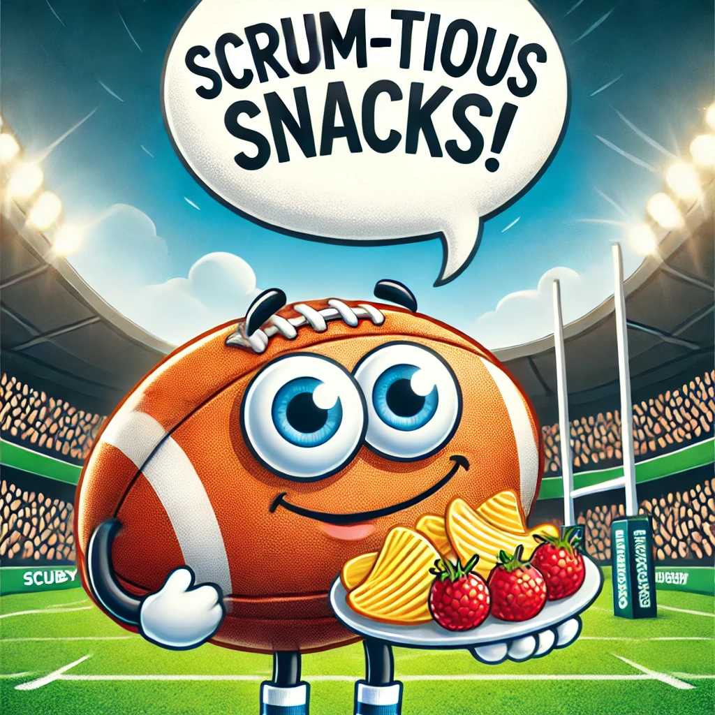 Scrum tious snacks Rugby puns