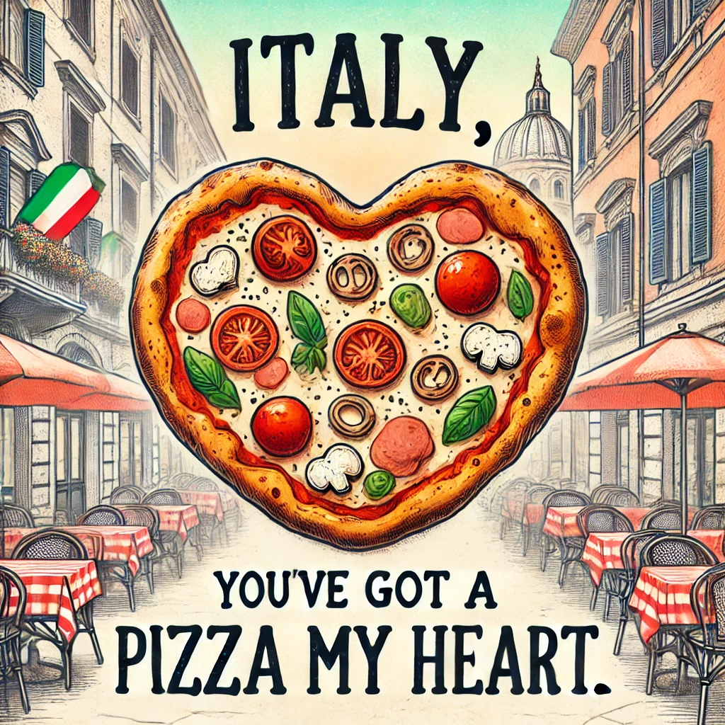 Italy youve got a pizza my heart. Italy puns