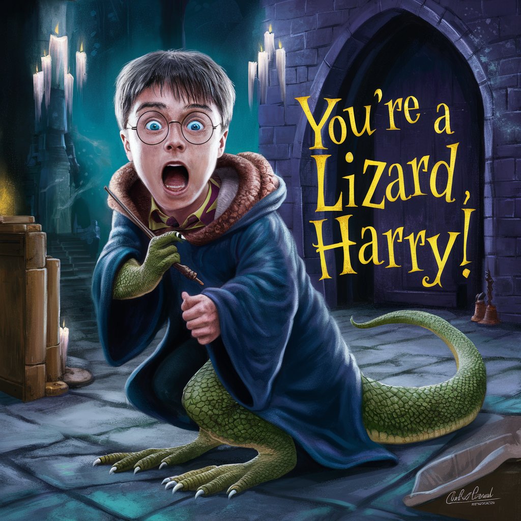 Youre a lizard Harry Harry Potter puns