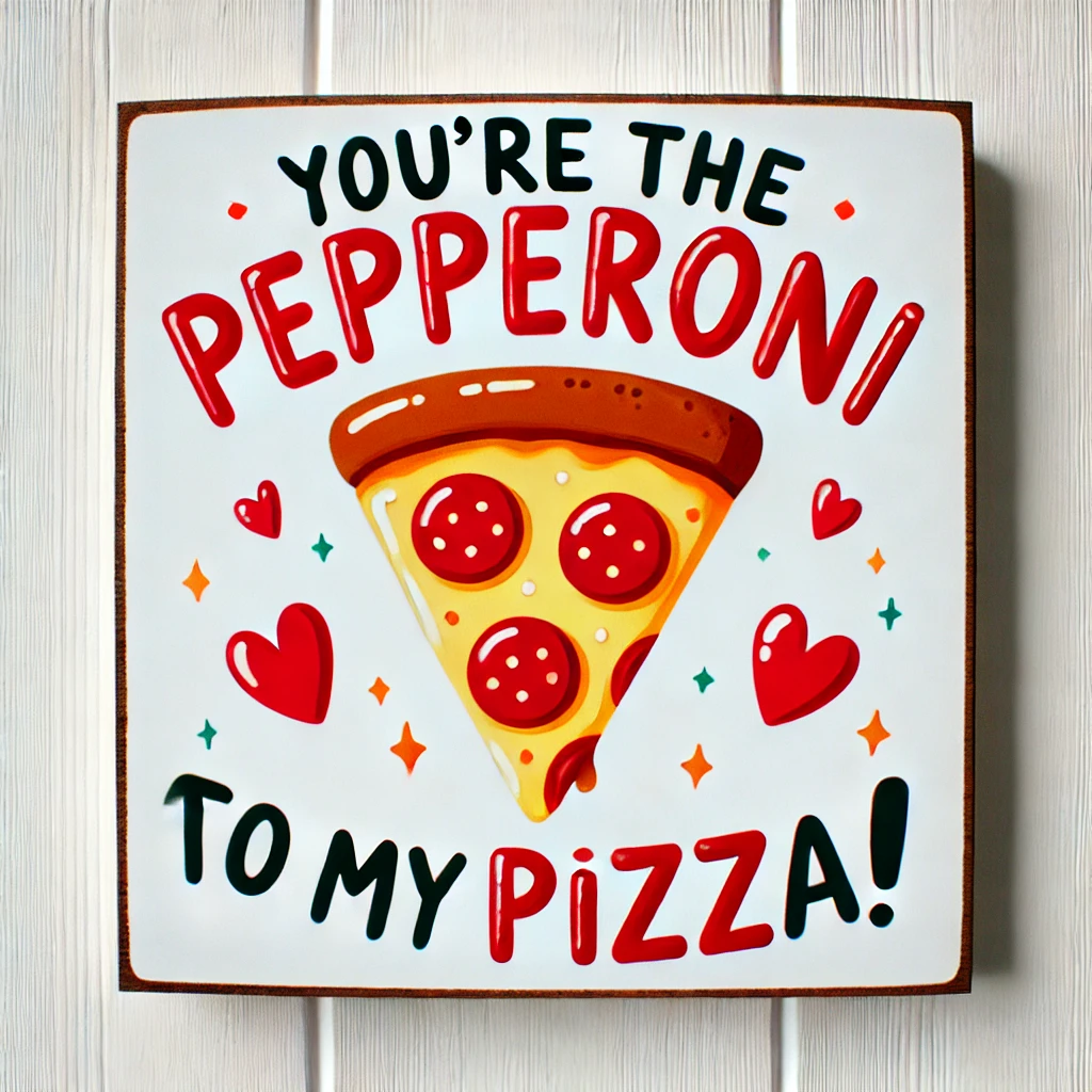 Youre the pepperoni to my pizza Pepperoni Puns