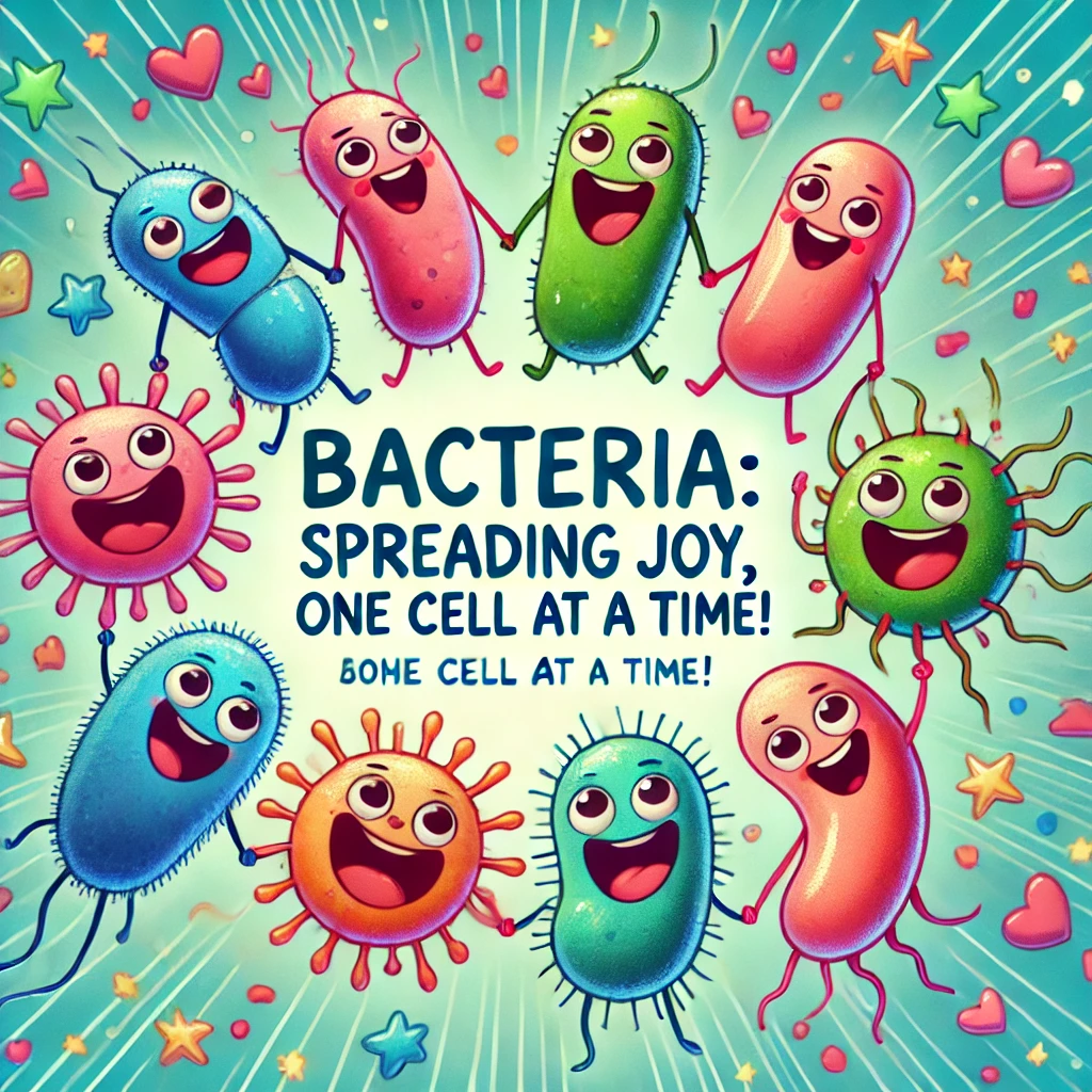 Bacteria spreading joy one cell at a time Bacteria Puns