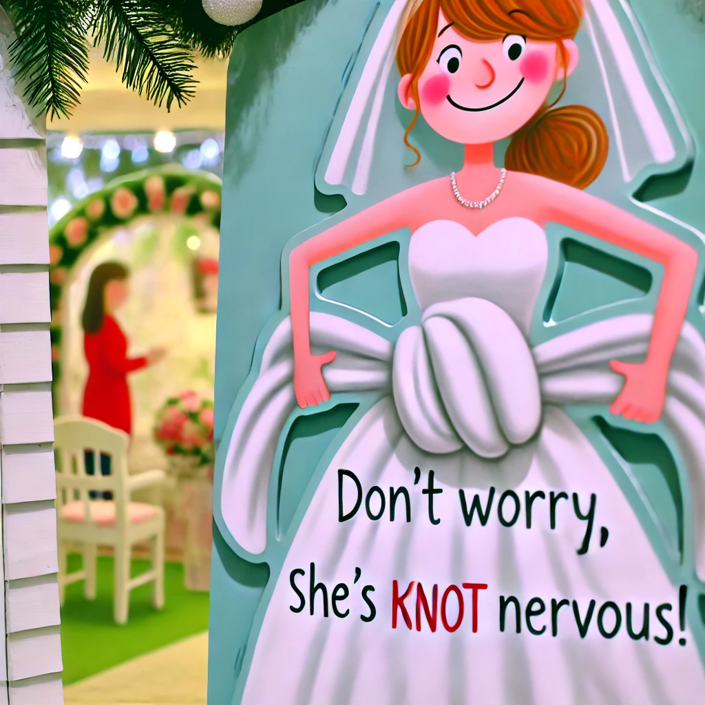 Dont worry shes ‘knot nervous Bride Puns