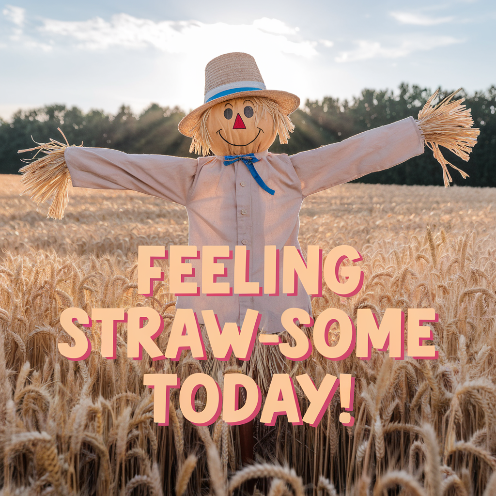 Feeling straw some today Scarecrow Puns