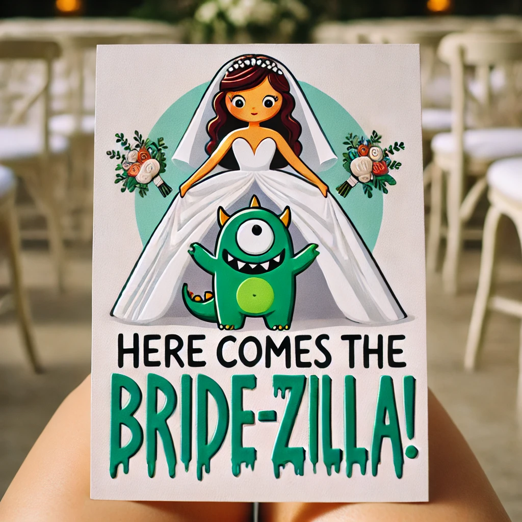 Here comes the bride zilla Bride Puns
