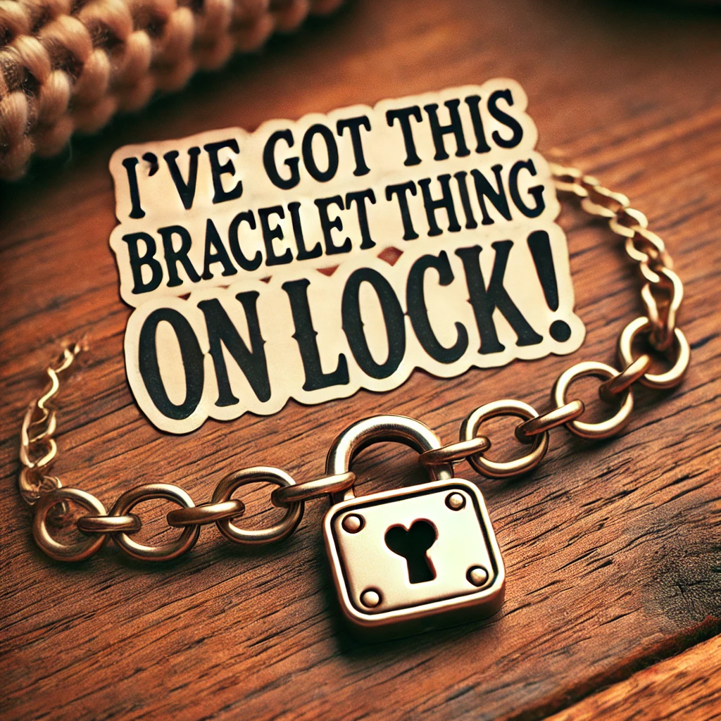 Ive got this bracelet thing on lock Bracelet Puns
