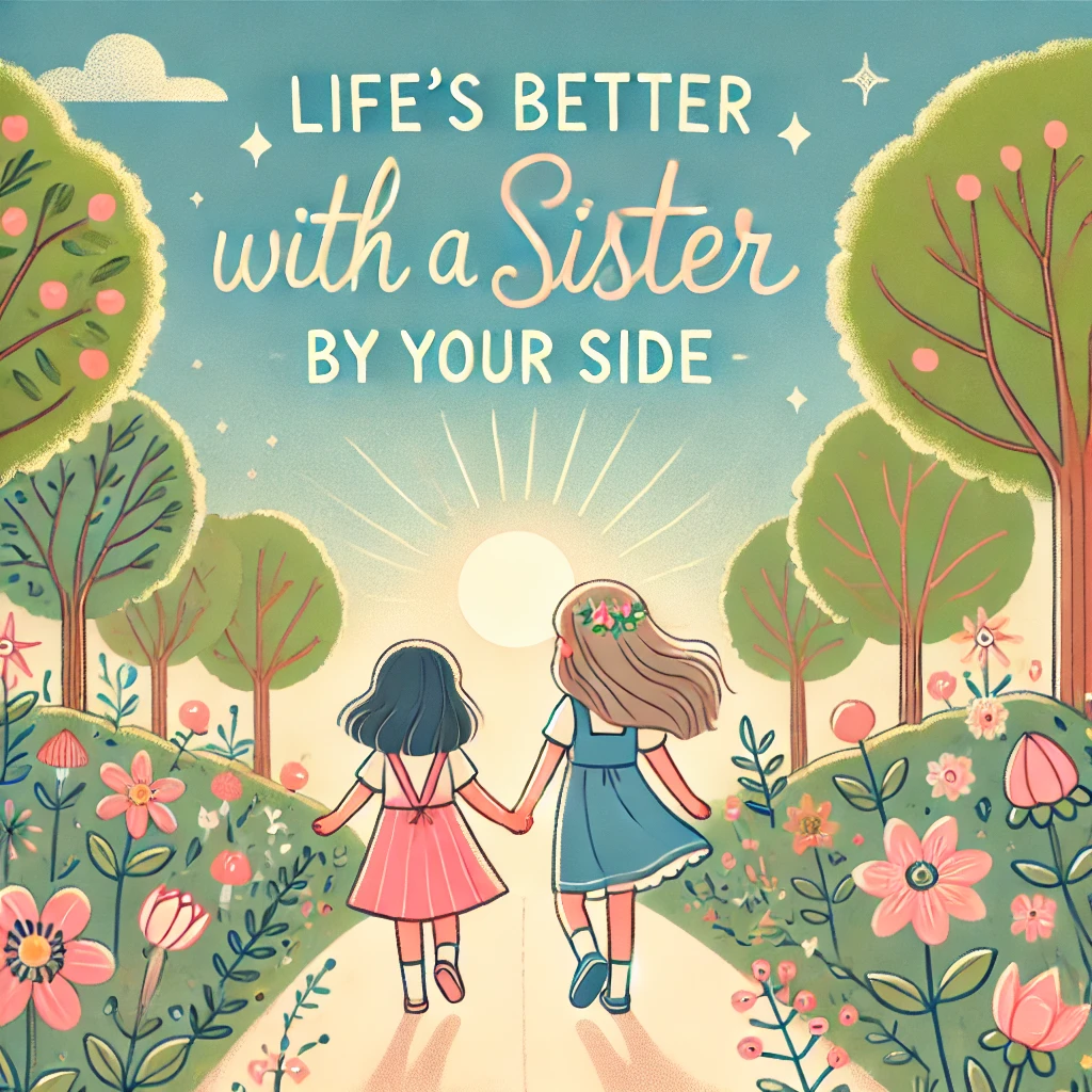 Lifes better with a sister by your side Sister Puns