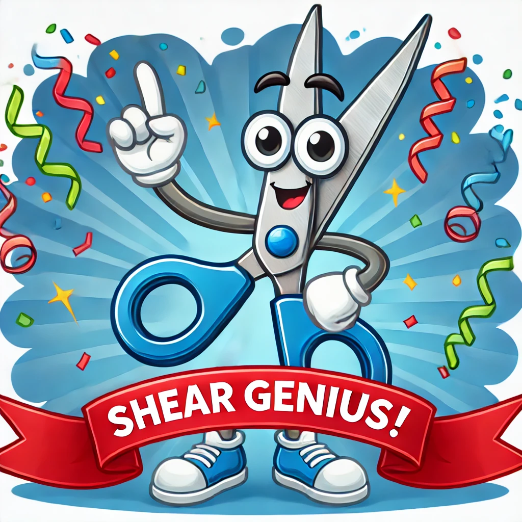 Shear genius Scissor Puns