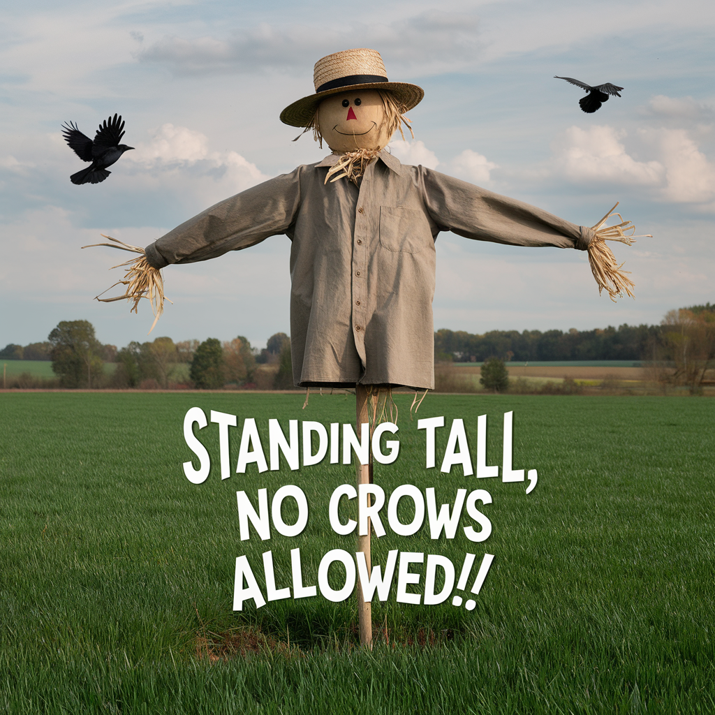 Standing tall no crows allowed Scarecrow Puns