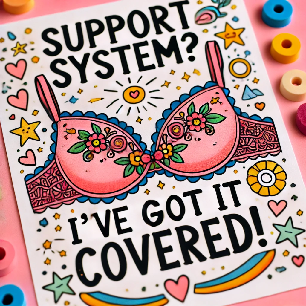 Support system Ive got it covered Bra Puns