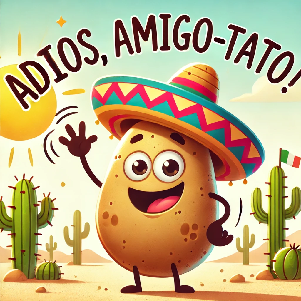 Adios Amigo tato Goodbye Puns