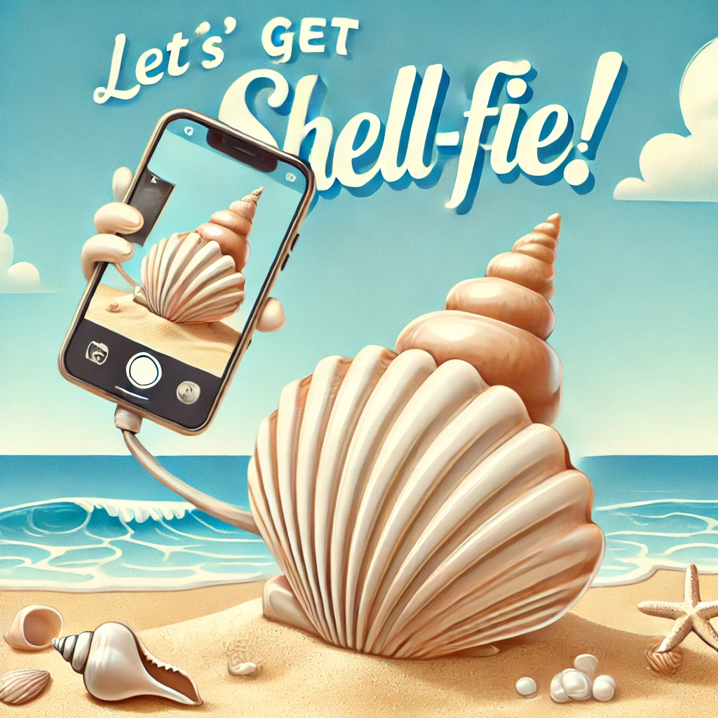 Lets get shell fie Selfie Puns