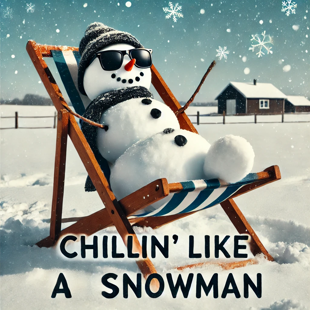 Chillin like a snowman. Snowman Puns