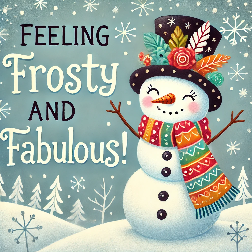 Feeling frosty and fabulous Snowman Puns