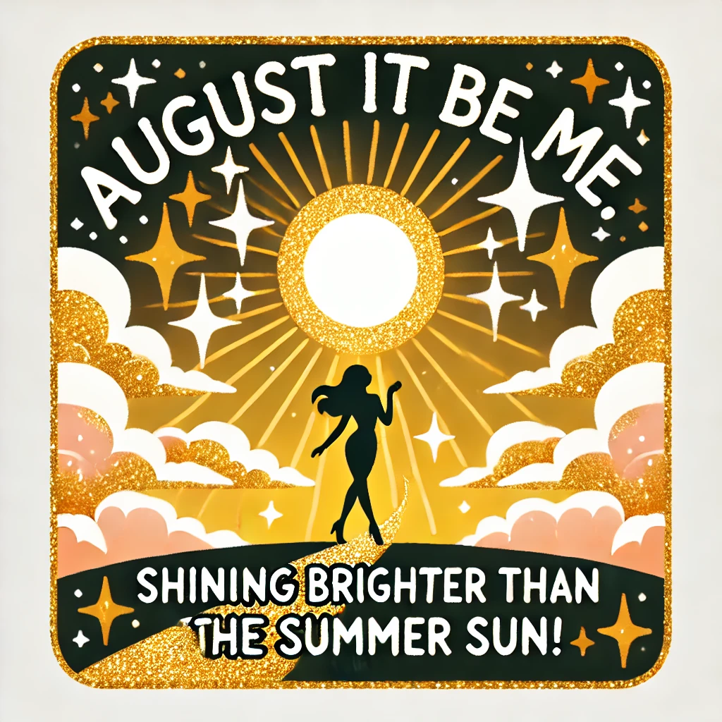 August it be me shining brighter than the summer sun August Puns