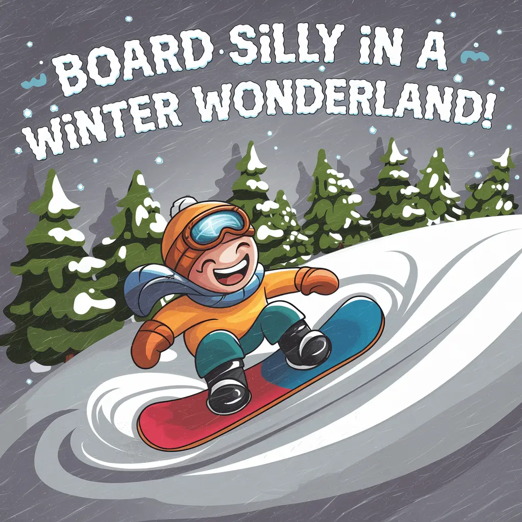 Board silly in a winter wonderland Snowboarding Puns