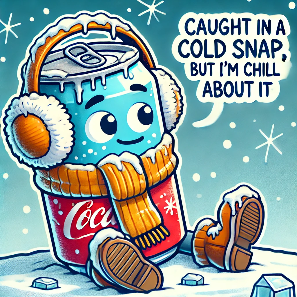 Caught in a cold snap but Im chill about it Cold Puns