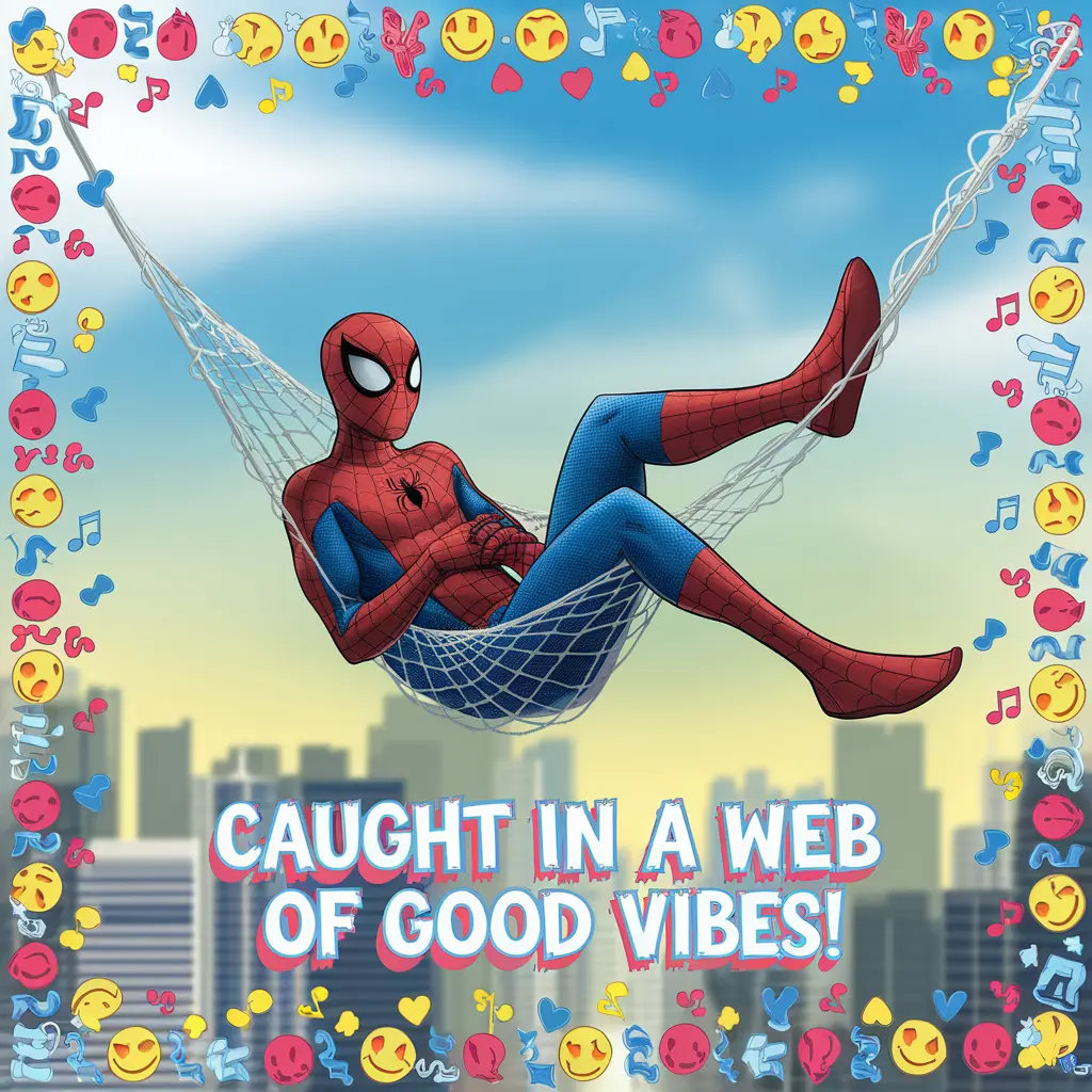 Caught in a web of good vibes spiderman Puns