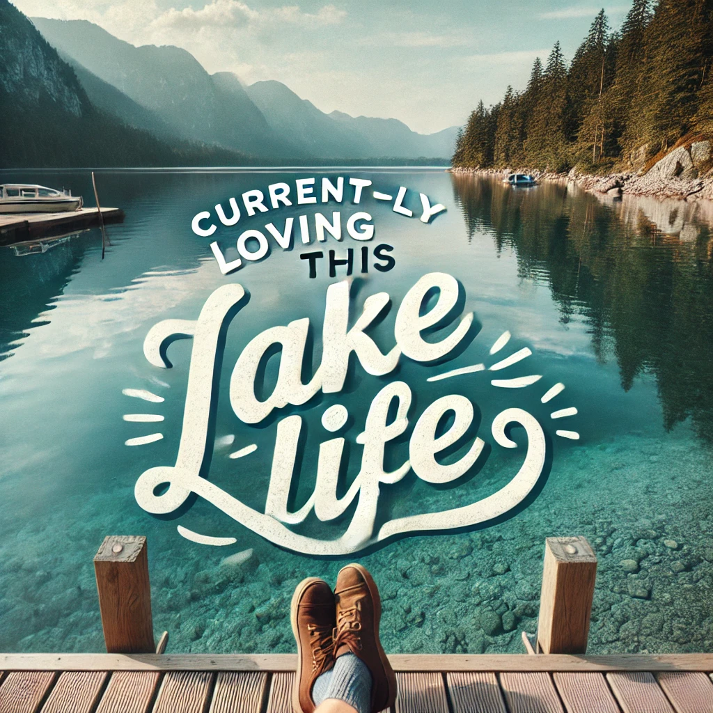 Current ly loving this lake life Lake Puns