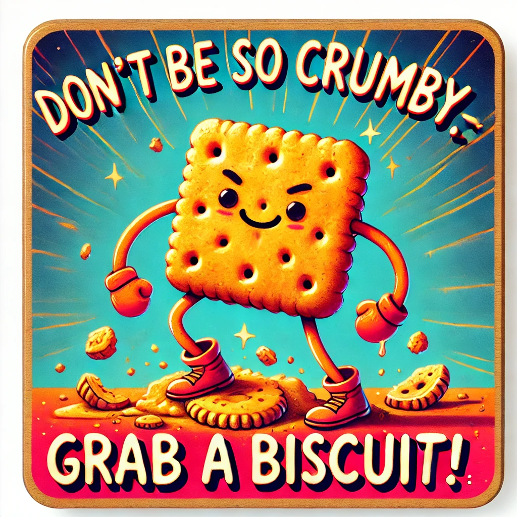 Dont be so crumby—grab a biscuit Biscuit Puns