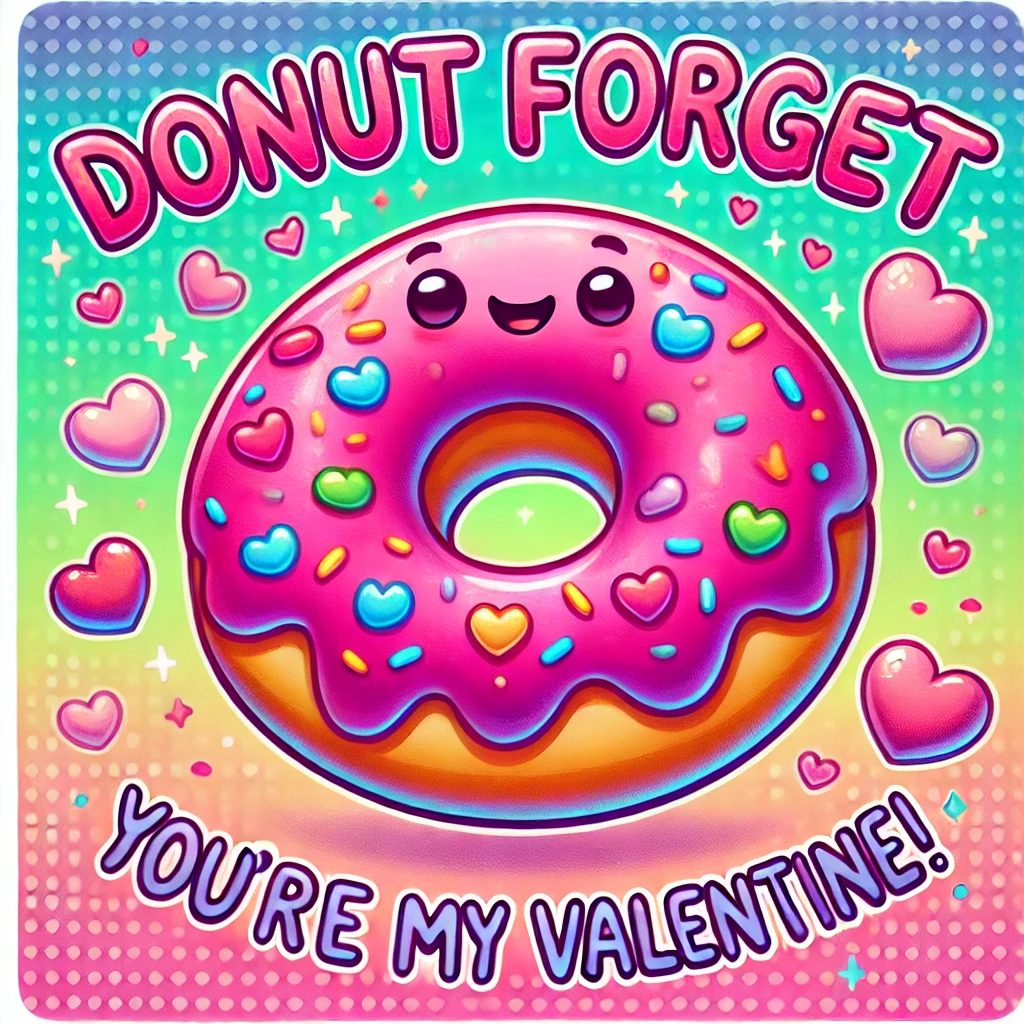 Donut forget youre my Valentine Valentines Day Puns