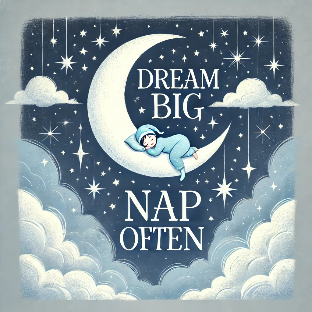 Dream big nap often Sleeping Puns
