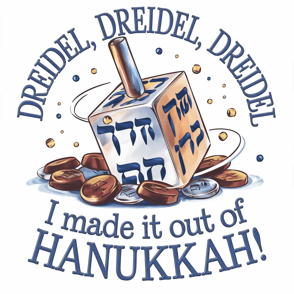 Dreidel Dreidel Dreidel I Made It Out of Hanukkah Hanukkah Puns