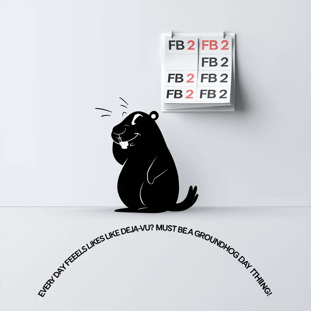 Every day feels like deja vu Must be a Groundhog Day thing Groundhog day Puns