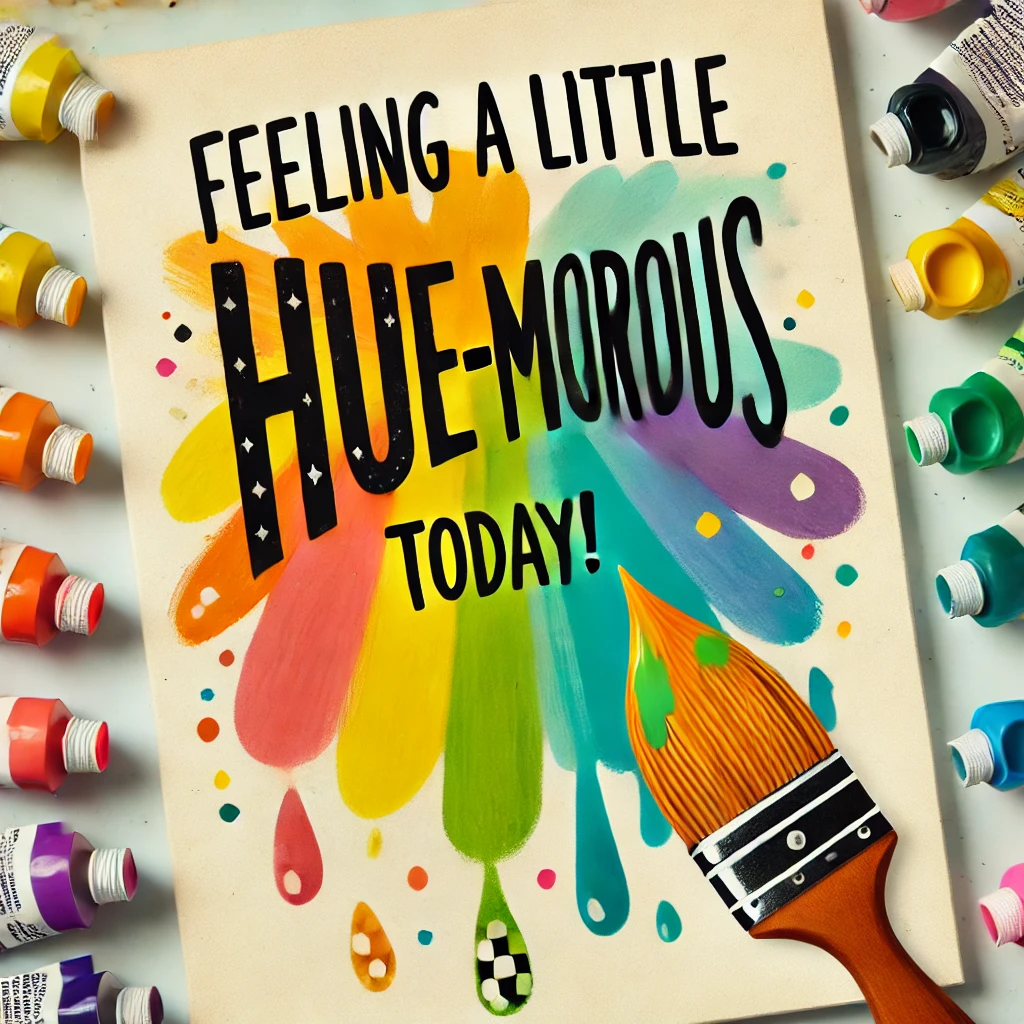 Feeling a little hue morous today Color Puns