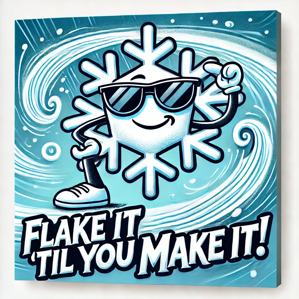 Flake it til you make it Snowflake Puns