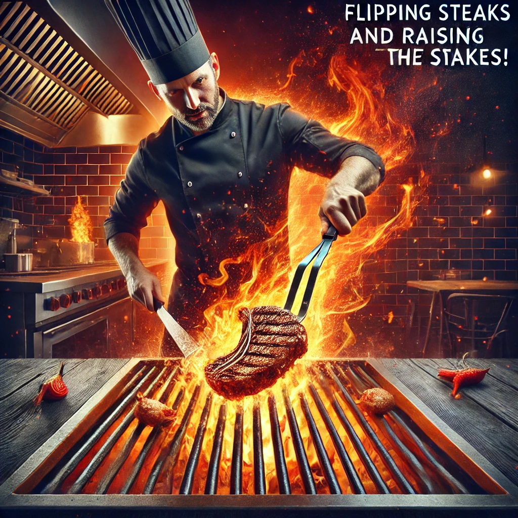 Flipping steaks and raising the stakes Steak Puns