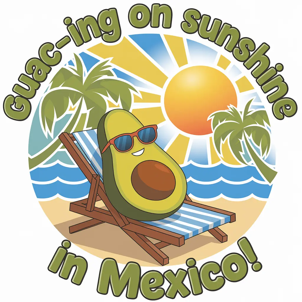 Guac ing on sunshine in Mexico Mexico Puns