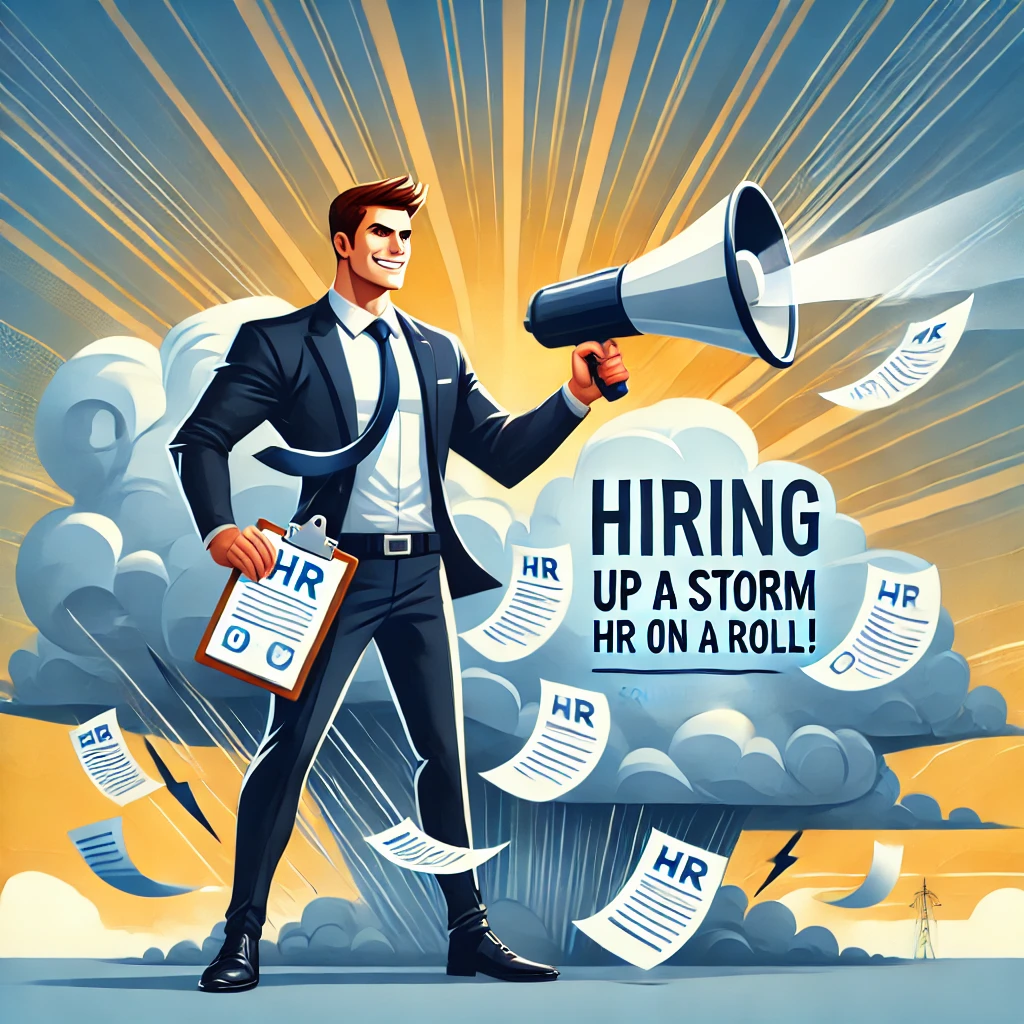 Hiring up a storm – HR on a roll HR Puns