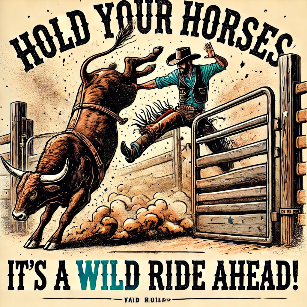 Hold your horses its a wild ride ahead Rodeo Puns