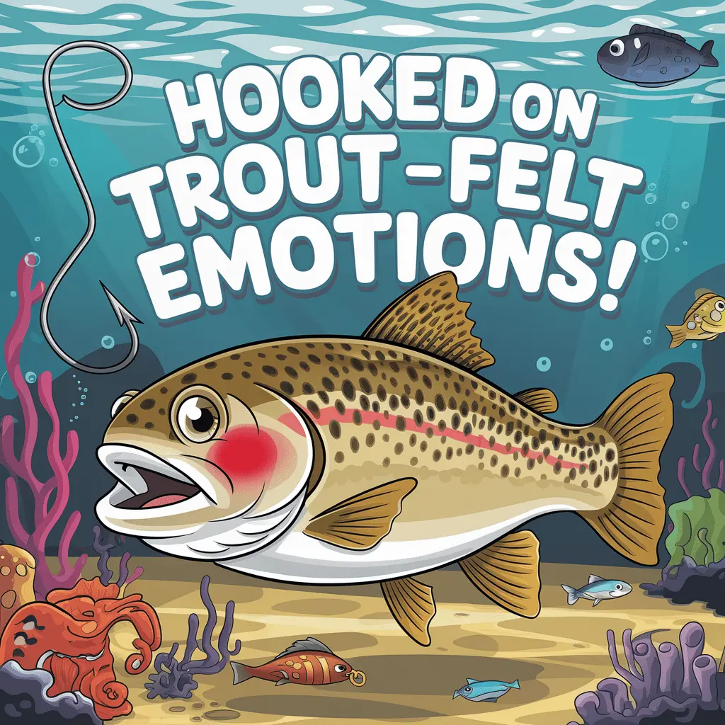 Hooked on trout felt emotions Trout Puns