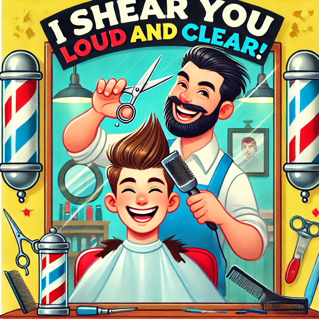 I shear you loud and clear Barber Puns