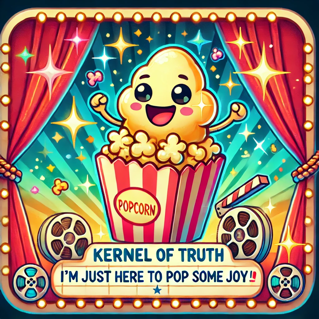 Kernel of truth Im just here to pop some joy Corn Puns Corny Puns