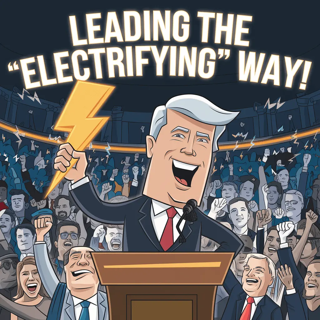 Leading the electrifying way President Puns