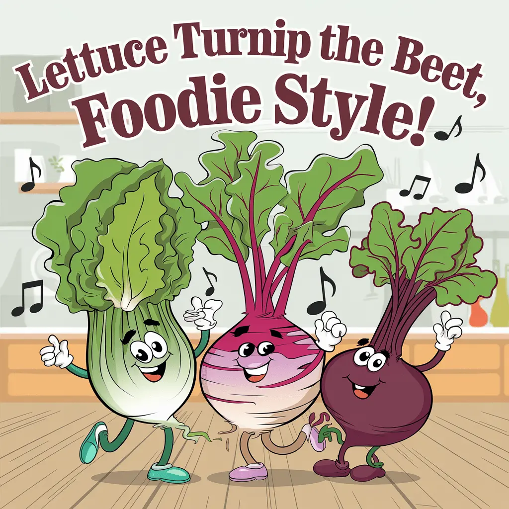 Lettuce turnip the beet Foodie style Foodie Puns