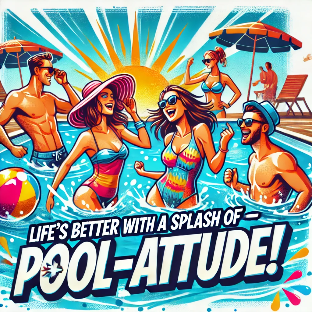 Lifes better with a splash of pool titude Pool Puns