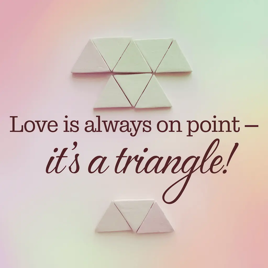 Love is always on point – its a triangle Triangle Puns