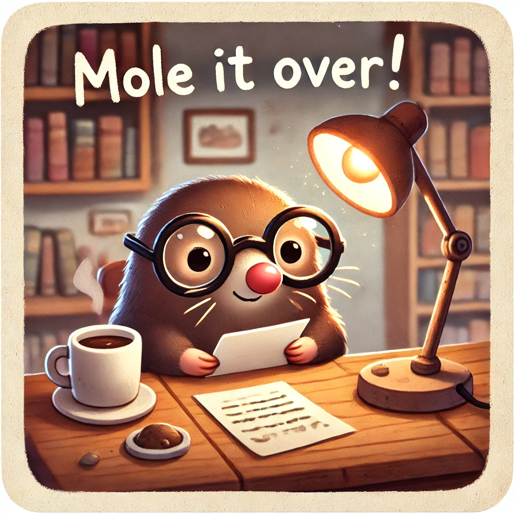 Mole it over Mole Puns