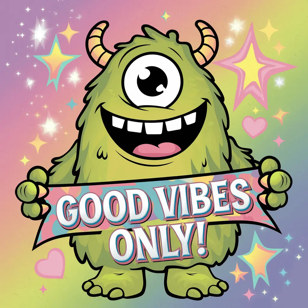 Monster ously good vibes only Monster Puns