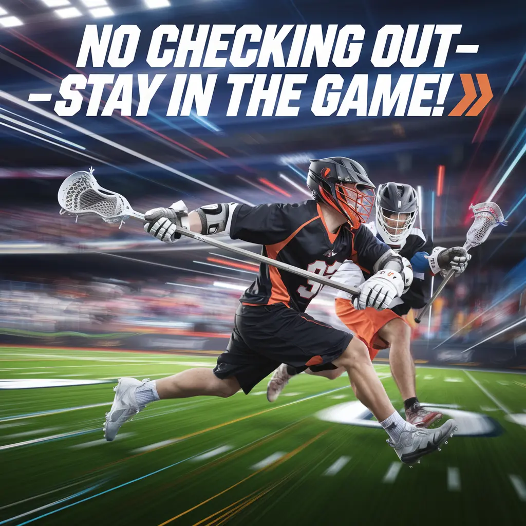 No checking out—stay in the game Lacrosse Puns