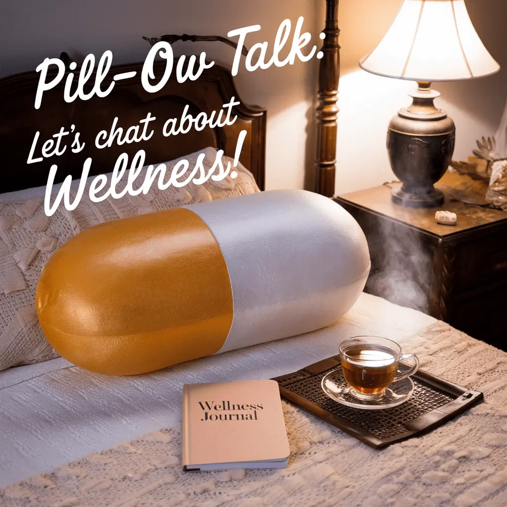 Pill ow talk lets chat about wellness Pharmacy Puns
