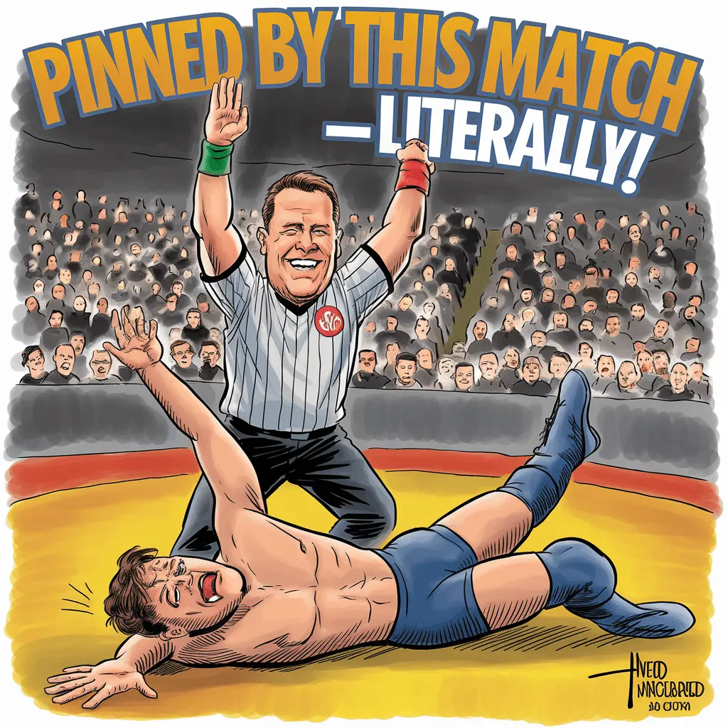 Pinned by this match—literally Wrestling Puns