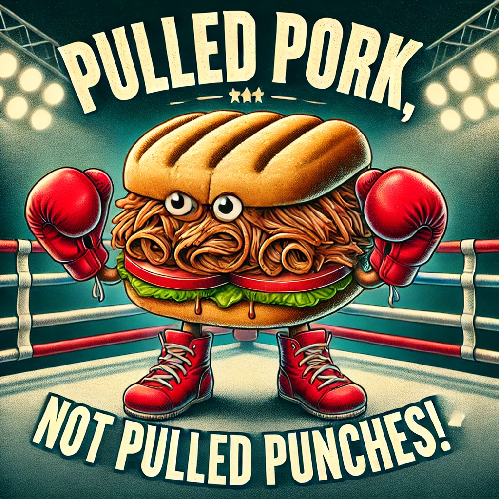 Pulled pork not pulled punches Pork Puns