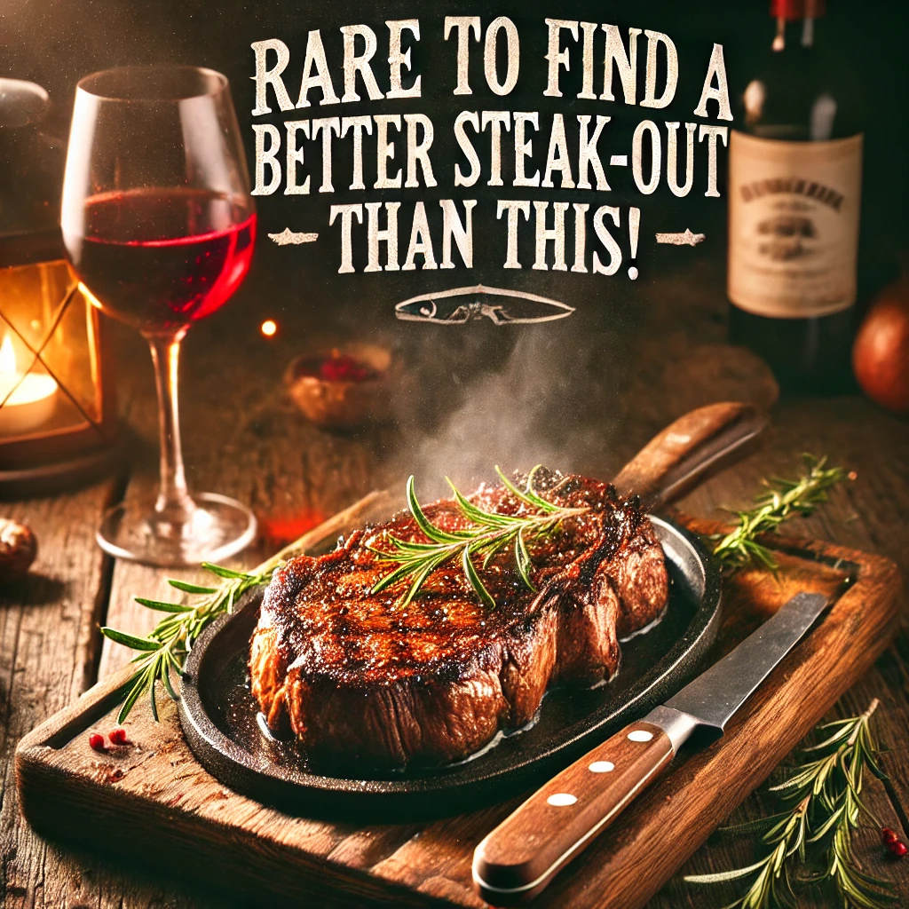 Rare to find a better steak out than this Steak Puns