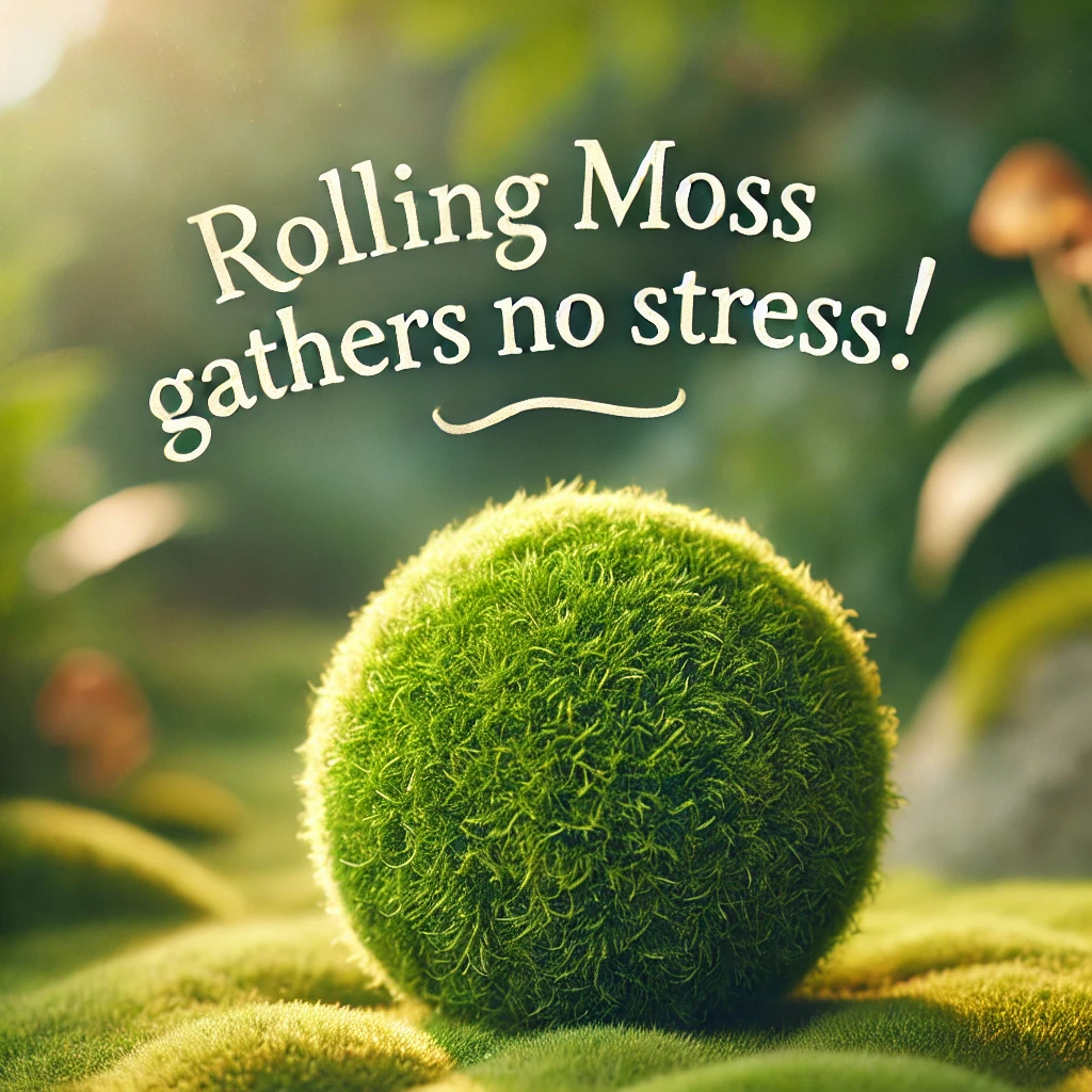 Rolling moss gathers no stress Moss Puns