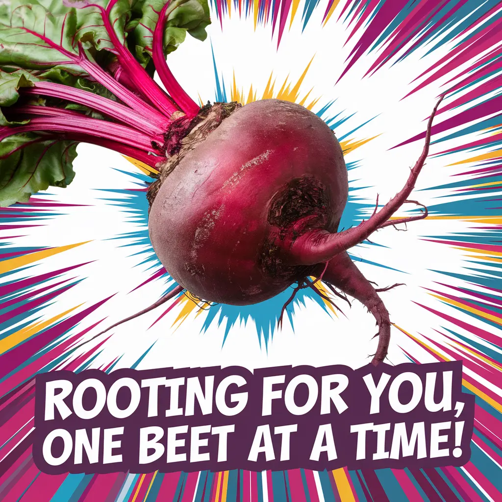 Rooting for you one beet at a time Beetroot Puns
