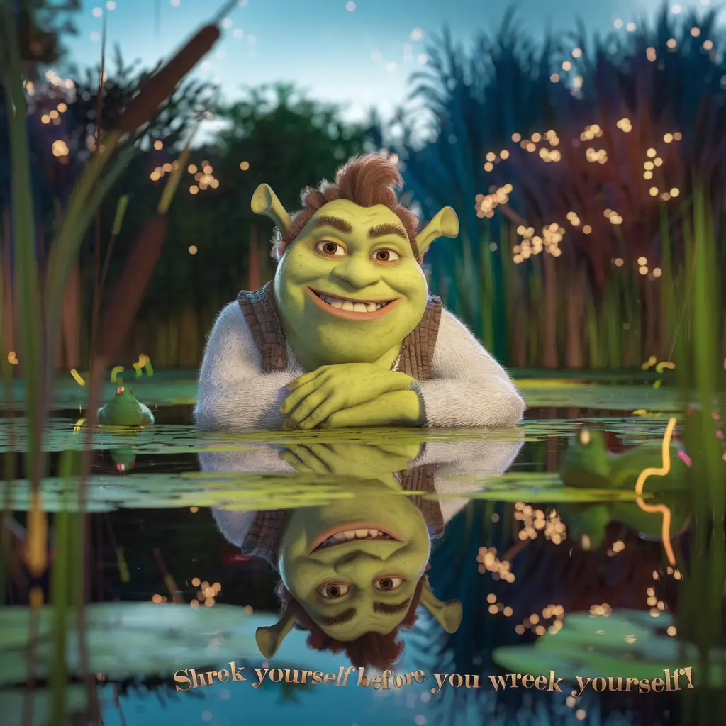Shrek yourself before you wreck yourself Shrek Puns